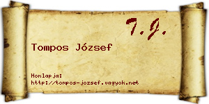 Tompos József névjegykártya